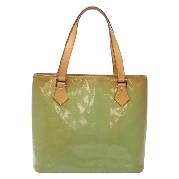 LOUIS VUITTON Monogram Vernis Houston Hand Bag Baby Blue M91005 LV Auth 132764 - Picture 3 of 16